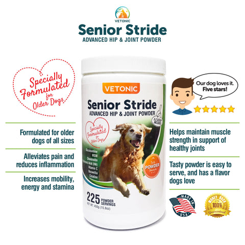 Senior Stride Hip & Joint Powder, 225 Scoop Jar