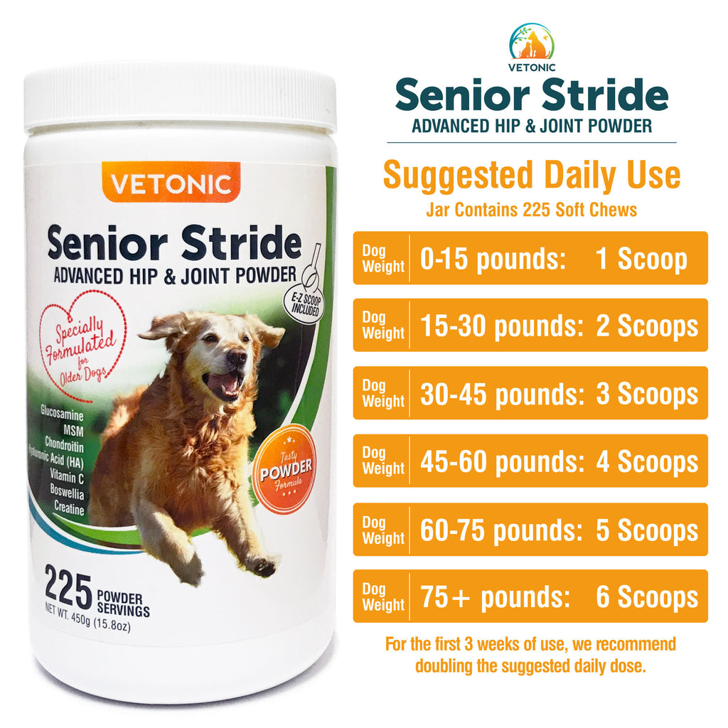 Senior Stride Hip & Joint Powder, 225 Scoop Jar