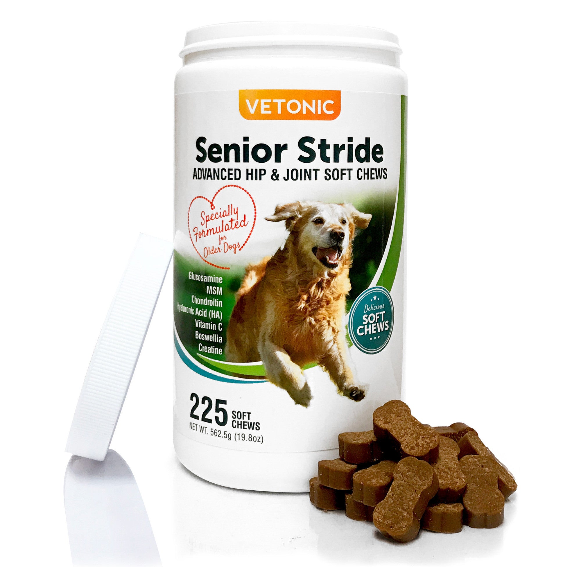 Senior Stride Advanced Hip and Joint Supplement for Dogs | Vetonic
