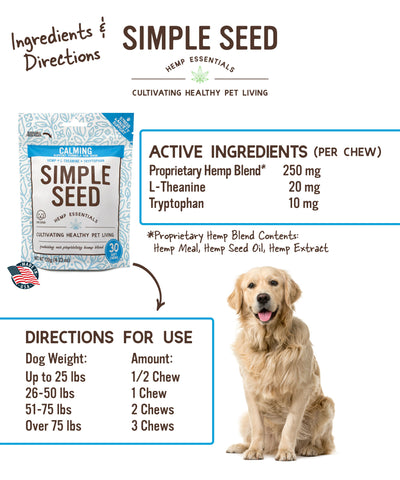 Simple Seed Calming Soft Chews, 30 ct pouch