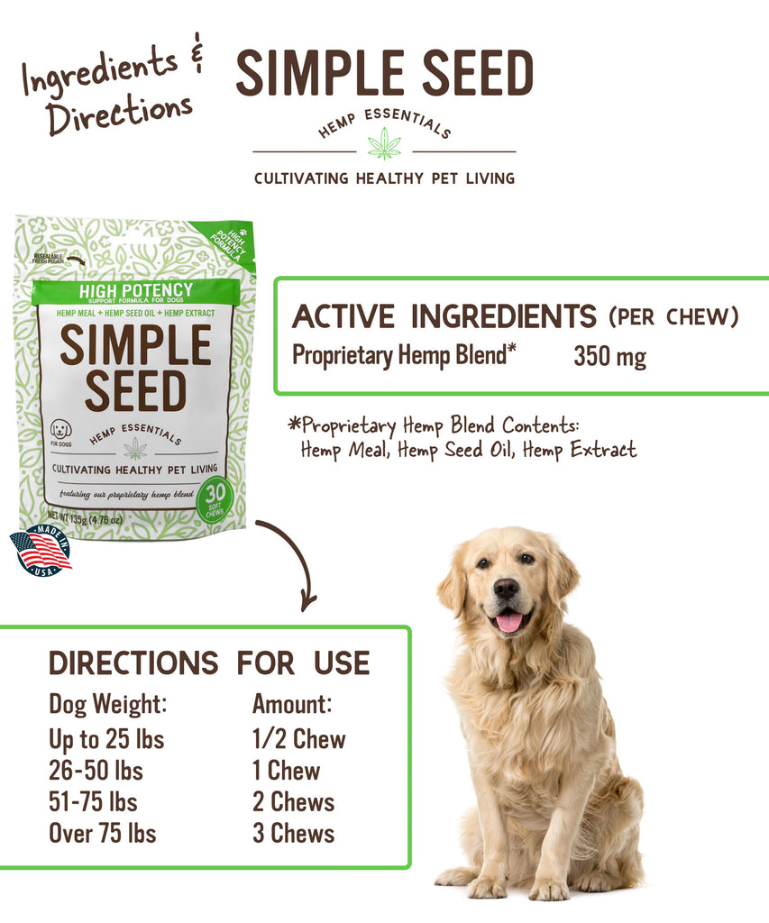 Simple Seed High Potency Soft Chews, 30 ct pouch