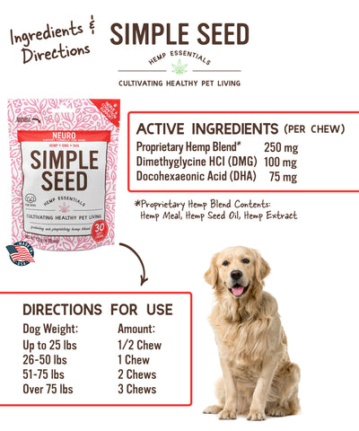 Simple Seed Neuro Soft Chews, 30 ct pouch