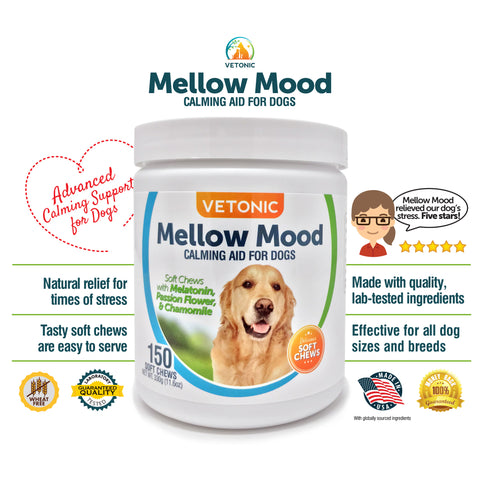 Mellow Mood Calming Aid for Dogs, 150 Soft Chews